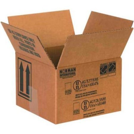 BOX PACKAGING Haz Mat Boxes For 1 Qt. Paint Can, 5-1/8"L x 5-1/8"W x 6-3/16"H, Kraft, 25/Pack HAZ1041